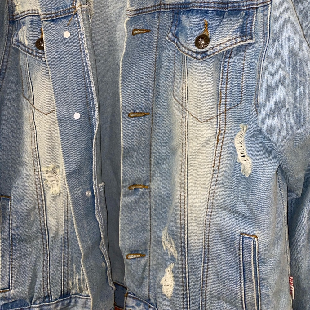 Distressed Denim Jacket - Picture 3 of 4